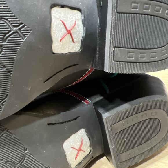 Twisted X Western Boots Snip Toe Black, Blue & Red Womens Size 7B - Picture 14 of 16